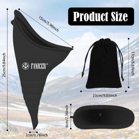 Yagaspantery Urinoir Femme, Pisse Debout pour Femme,Urinoir Portable pour Femme réutilisable,Urinoir en Entonnoir pour en Plein