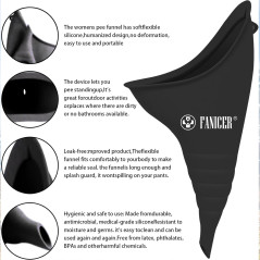 Yagaspantery Urinoir Femme, Pisse Debout pour Femme,Urinoir Portable pour Femme réutilisable,Urinoir en Entonnoir pour en Plein 