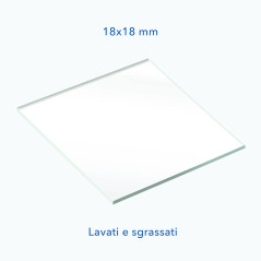 AIESI® Lamelles de microscope dimensions 18x18 mm (Paquet de 100 pièces)