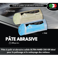 Lux Metal 2 Pate a polir abrasive 350g A-B Fin Gros Kit de Polissage Metal Acier Inox Alu Aluminium laiton bronze pour Metaux Ne