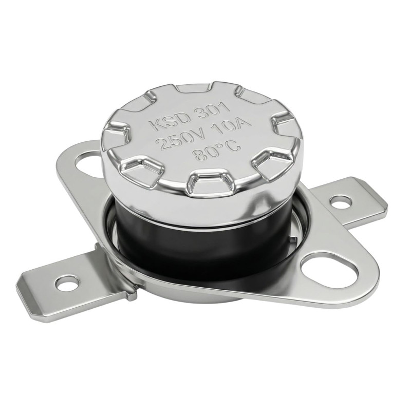 Lumonic Interrupteur thermique 80°C Contact NC 250V 10A Interrupteur de température thermostat KSD301 Bimétal Protection thermiq