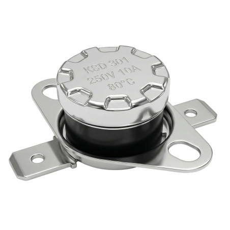 Lumonic Interrupteur thermique 80°C Contact NC 250V 10A Interrupteur de température thermostat KSD301 Bimétal Protection thermiq