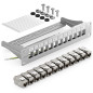 deleyCON Kit de 12 Ports Panneau de Brassage Modulaire 1 U 10" Installation en Rack + 12x Modules Keystone RJ45 CAT6a Compatible deleyCON Kit de 12 Ports Panneau de Brassage Modulaire 1 U 10" Installation en Rack + 12x Modules Keystone RJ45 CAT6a Compatible