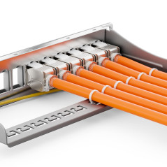 deleyCON Kit de 12 Ports Panneau de Brassage Modulaire 1 U 10" Installation en Rack + 12x Modules Keystone RJ45 CAT6a Compatible