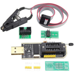 DollaTek Sop8 soic8 Test Clip pour eeprom 25cxx / 24cxx + ch341a 24 25 série eeprom Flash bios USB Programmeur