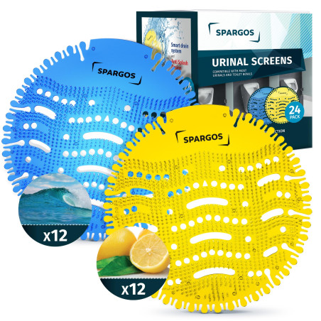 Pastilles Urinoir 24 Pièces Urinal Screen pour Urinoir Désodorisant Protection anti-éclaboussures contre les odeurs pour les toi