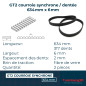 GT2 courroie synchrone/dentée 2GT-6 largeur 6mm, pas 2mm, 2 pièces (634mm) GT2 courroie synchrone/dentée 2GT-6 largeur 6mm, pas 2mm, 2 pièces (634mm)