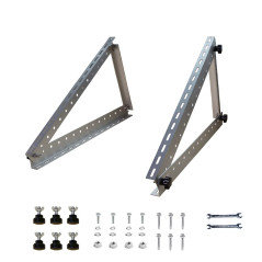 CMYYANGLIN Support de panneau solaire pour balcon - Toit plat - Support de montage de panneau solaire - Angle réglable - 114 cm 