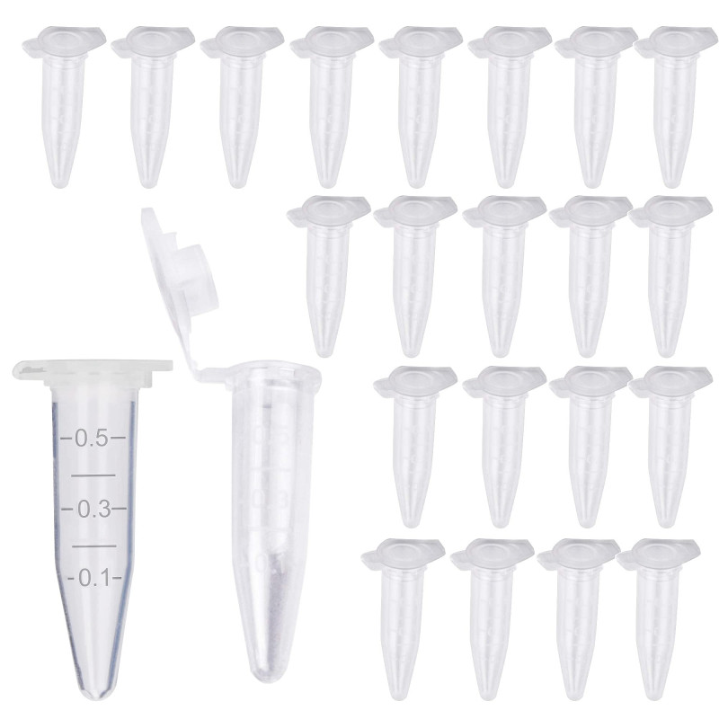 HUAZIZ 300 Pièces 0.5ml Tube à Centrifuger en Plastique Conique Tubes de Laboratoire Conteneurs D'échantillons avec Snap Cap pou HUAZIZ 300 Pièces 0.5ml Tube à Centrifuger en Plastique Conique Tubes de Laboratoire Conteneurs D'échantillons avec Snap Cap pou