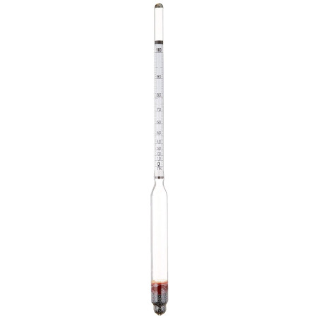 HHTEC Alcoomètre 0-100% Vol – Test alcool spiritueux – Whisky, vodka, rhum – Avec thermomètre – Haute précision – Pour distillat
