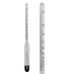 HHTEC Alcoomètre 0-100% Vol – Test alcool spiritueux – Whisky, vodka, rhum – Avec thermomètre – Haute précision – Pour distillat