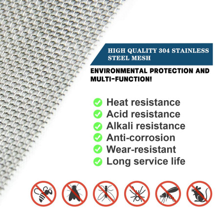 Maille Métallique en Acier Inoxydable Filtre en Treillis ouvercle Grillagé Grille de Filtration en Feuilles Filtre d'écran Anti