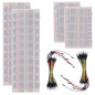 BOJACK Breadboard Kit Planche à Pain sans Soudure 2 Pcs 830 Points d'attache & 2 Pcs 400 Points d'attache & 126 Pcs Fils de Cava BOJACK Breadboard Kit Planche à Pain sans Soudure 2 Pcs 830 Points d'attache & 2 Pcs 400 Points d'attache & 126 Pcs Fils de Cava