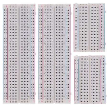 BOJACK Breadboard Kit Planche à Pain sans Soudure 2 Pcs 830 Points d'attache & 2 Pcs 400 Points d'attache & 126 Pcs Fils de Cava