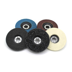 11 disques à lamelles et polissage - Diamètre : 115 mm - Disques à lamelles 4 x bleus (inox) 4 x marron (standard) grain 40/60/8