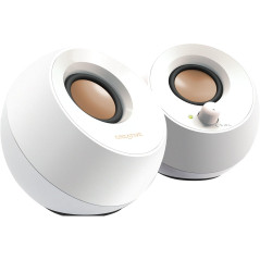 Creative Labs Pebble 4.4W Noir haut-parleur - Hauts-parleurs (2.0 canaux, Avec fil, 3,5 mm, 4,4 W, 100 - 17000 Hz, Blanc)