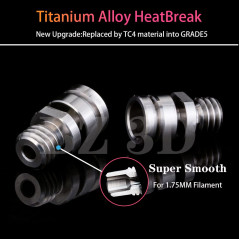 BZ 3D Ender 3 All Metal Hotend Upgrade,Heatbreak Alliage de Titane,Buse en Laiton MK8 0.4mm pour Ender 3/V2/Pro/Max/Ender 5/Plus