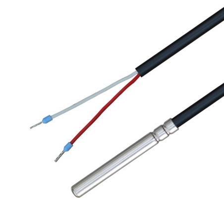 iOVEO 035HP01202 - PT100 - Sonde de température avec câble PVC 105 °C Capteur de température Capteur de mémoire Sonde Chauffage,