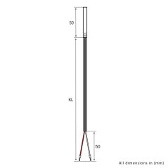 iOVEO 035HP01202 - PT100 - Sonde de température avec câble PVC 105 °C Capteur de température Capteur de mémoire Sonde Chauffage,
