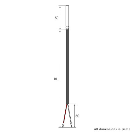 iOVEO 035HP01202 - PT100 - Sonde de température avec câble PVC 105 °C Capteur de température Capteur de mémoire Sonde Chauffage,