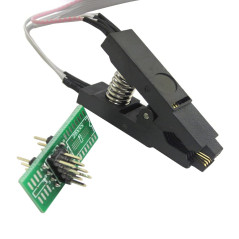 WINGONEER® SOIC8 SOP8 pince de Test pour EEPROM 93CXX/25CXX/24CXX en circuit programmation + 2 adaptateurs