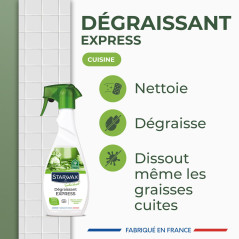 STARWAX SOLUVERT - Dégraissant Express - Spécial Cuisine - Dissout et Élimine les Graisses Même Cuites - 99,8% d’Ingrédients d’O
