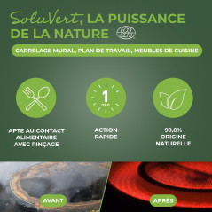 STARWAX SOLUVERT - Dégraissant Express - Spécial Cuisine - Dissout et Élimine les Graisses Même Cuites - 99,8% d’Ingrédients d’O