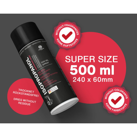 OCTOPUS Spray d'isopropanol, alcool de nettoyage IPA dans un aérosol pratique - 500 ml