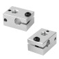 3D FREUNDE 2x bloc chauffant en aluminium pour E3D V6 Clone PT100 Capteur Cartouche de Chauffage Bloc Extrudeuse Hotend RepRap P