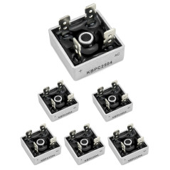QWORK® Redresseur de pont monophasé AC à DC 6 PCS KBPC2504 400V 25A pour applications électroniques de puissance