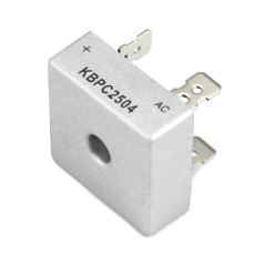 QWORK® Redresseur de pont monophasé AC à DC 6 PCS KBPC2504 400V 25A pour applications électroniques de puissance