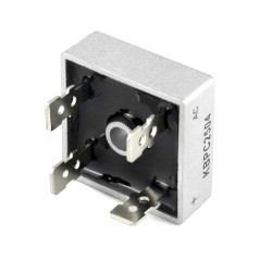 QWORK® Redresseur de pont monophasé AC à DC 6 PCS KBPC2504 400V 25A pour applications électroniques de puissance