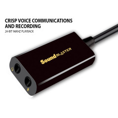 Creative Sound Blaster Play!3 USBDAC usb Amplificateur et Carte Son externe (noir) Écouteurs