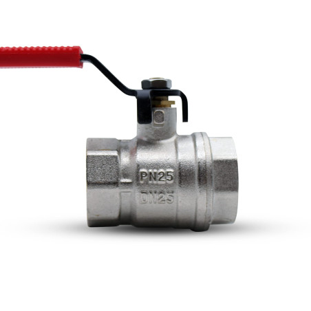 DOJA Barcelona | Levier de valve sphérique | Rouge | 3/4" | H - H | Levier clé de plomberie en acier au carbone | Valve à levier