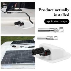 Solaire Toit avec Connecteur Solar Presse-étoupe D'entrée de Double Passe Câbles en ABS Solaire Boîte de Câble pour Caravane Bat