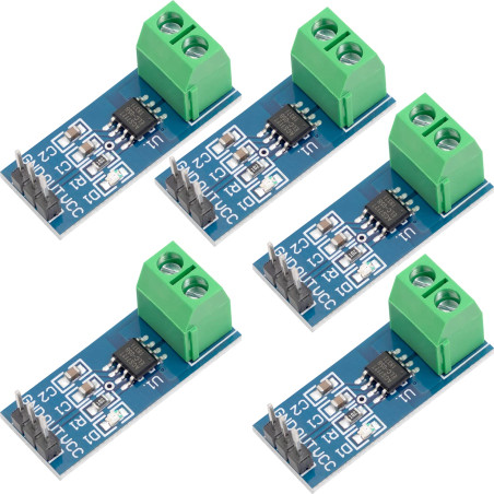 AZDelivery 5 x ACS712 20A Module capteur de Courant Plage Range Current Capteur Compatible avec Arduino et Raspberry Pi y Compri