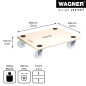 Wagner Chariot de Transport MM 1086 I 60 x 50 x 13,5 cm - Charge 400 kg - pour Objets encombrants, équipements et Meubles I Pati Wagner Chariot de Transport MM 1086 I 60 x 50 x 13,5 cm - Charge 400 kg - pour Objets encombrants, équipements et Meubles I Pati