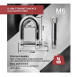 DOJA Industrial | MANILLE DE LEVAGE Acier M6 | PACK 10 | Manille droite en forme de U fixation fort GYM sac de boxe Manille brac