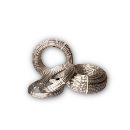 Chapuis - Câble de Traction Gainé PVC - Acier Dur Galvanisé - Charge de Travail Indicative 89 kg - Diamètre 3/4 mm - Bobine de 5