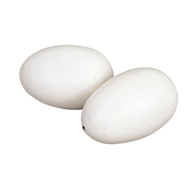 Kerbl Œufs en Bois/Coque pour Oiseau 2 Pièces, Unique Kerbl Œufs en Bois/Coque pour Oiseau 2 Pièces, Unique