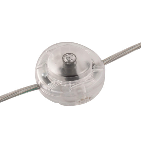 ElekTek Interrupteur à commande au pied à bouton-poussoir en ligne. 2 A. Grand diamètre de 65 mm - à utiliser avec flexible à 2