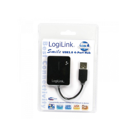 LogiLink Smile Hub USB 2.0 4 Ports Noir