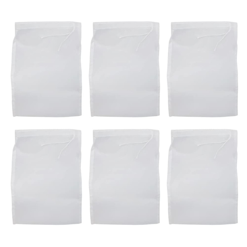 UMCHU 6 Pièces 300 mesh Filtrant en Mailles de Nylon Fines,Sac à Lait de Noix,pour lait de noix végan,lait d'amandes,jus de frui UMCHU 6 Pièces 300 mesh Filtrant en Mailles de Nylon Fines,Sac à Lait de Noix,pour lait de noix végan,lait d'amandes,jus de frui