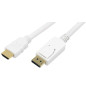 LogiLink CV0055 Câble DisplayPort vers HDMI 2 m Blanc