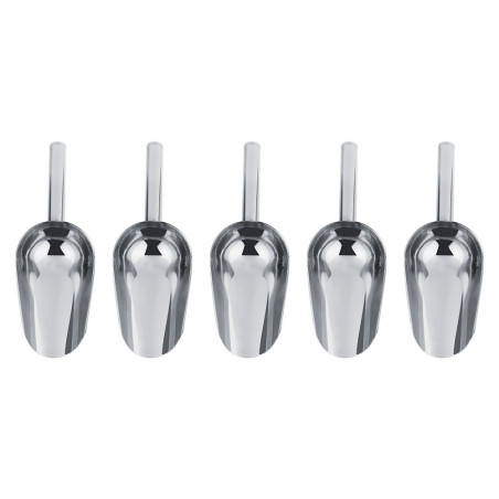 Set de 5 x Pelle Alimentaire en Acier Inoxydable Pelle Multifonction Buffet de Bonbons à Glace Grain Patisserie Sucre