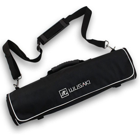 Wusaki Trousse de Cuisinier Vide pour Chefs Professionnels et étudiants en école hotelière – 9 Places + 2 Poches de Rangement