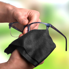 Chiffons à lunettes grand format et antidérapants pour une utilisation aisée – Pack de 2 chiffons microfibre extrêmement doux - 