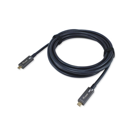 Equip 119461 Câble optique actif USB-C vers C mâle/mâle 5,0 m PD 60 W 4K/60 Hz 10 Gbit/s Vidéo+Données+PD