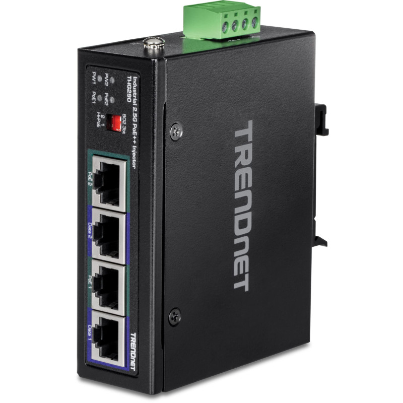 TRENDnet, TI-IG290, Injecteur PoE++ Industriel 2 Ports 2,5 G 95 W, Prend en Charge IEEE 802.3af PoE, IEEE 802.3at PoE+ et IEEE 8 TRENDnet, TI-IG290, Injecteur PoE++ Industriel 2 Ports 2,5 G 95 W, Prend en Charge IEEE 802.3af PoE, IEEE 802.3at PoE+ et IEEE 8