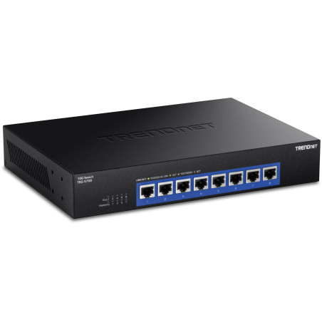 TRENDnet, TEG-S708, Commutateur 8 Ports 10G, 8 Ports 10G RJ-45, capacité de Commutation 160 Gbps montable en Rack, connexions ré